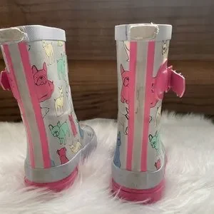 Joules French Bulldog Wellies. Size 10